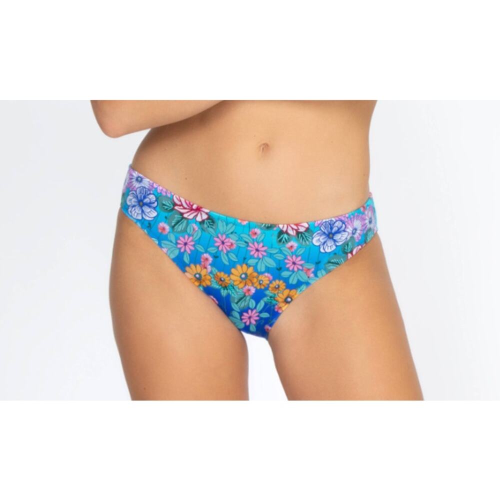 Johnny Was *RAINBOW* Hipster Bikini Bottom | Womens XL Blue Pink NEW $88
